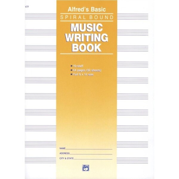 Manuscript Book 10 Stave 64 Pages Spiral