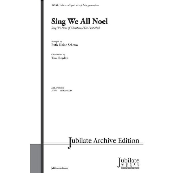 Sing We All Noel Unison or 2-Part Choral Sheet Music