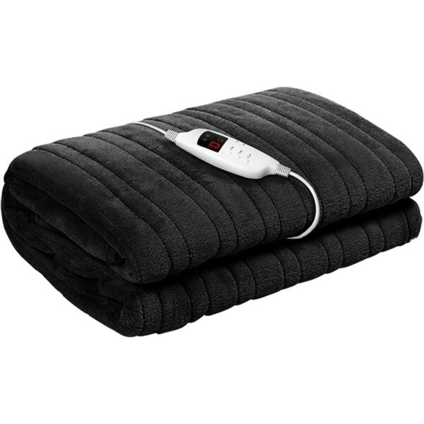 Electric Heated Throw Blanket - Charcoal