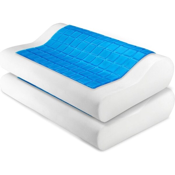 Memory Foam Cool Gel Bed Pillow - Set of 2
