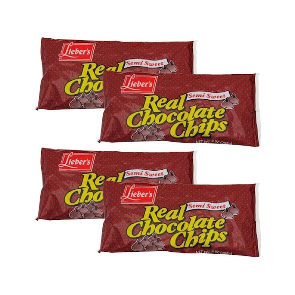 Liebers Semi Sweet Real Chocolate Chips 255g x 4