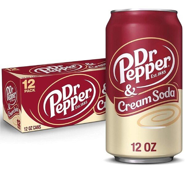 Dr Pepper & Cream Soda 355ml 12 Pack