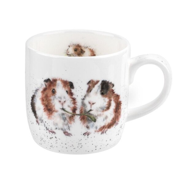 Royal Worcester Wrendale Mug - Lettuce Be Friends Guinea Pig