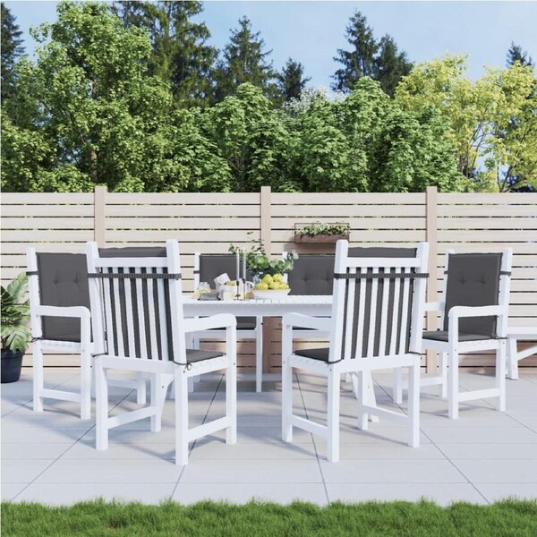 Garden Lowback Chair Cushions 6 pcs Anthracite Oxford Fabric vidaXL