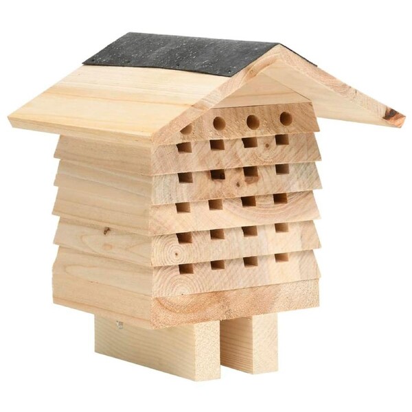 Bee Hotel Solid Firwood 22x20x20 cm vidaXL