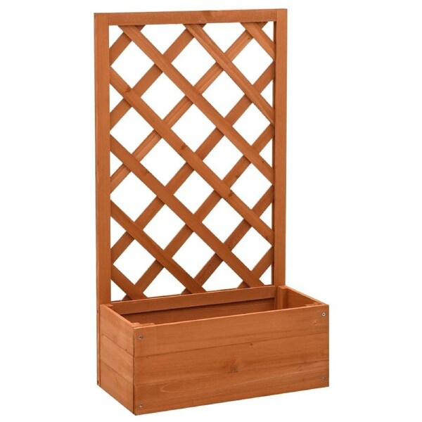 Garden Trellis Planter Orange 50x25x90 cm Solid Firwood vidaXL