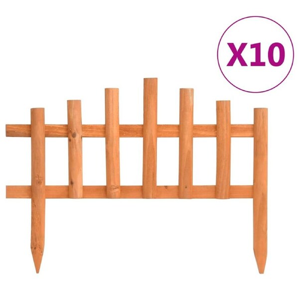 Lawn Edgings 10 pcs Firwood 4.4 m vidaXL