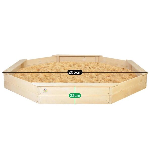 Large 2m Octagonal Sandpit with Cover and Groundsheet