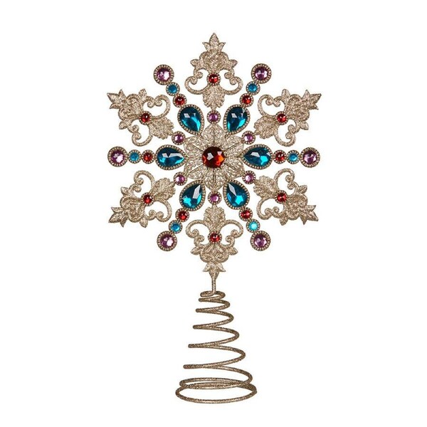 Metal Star Christmas Tree Topper Multicolour