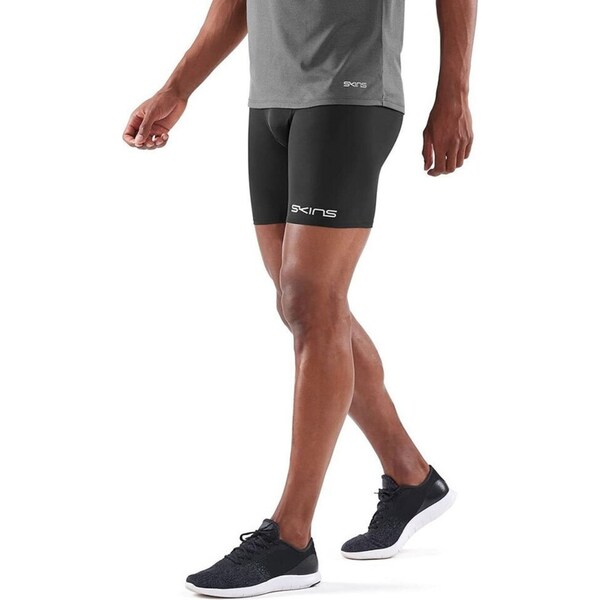 Skins Compression 17cm DNAmic Force Mens Half Tights Sport Activewear/Gym BLK XS