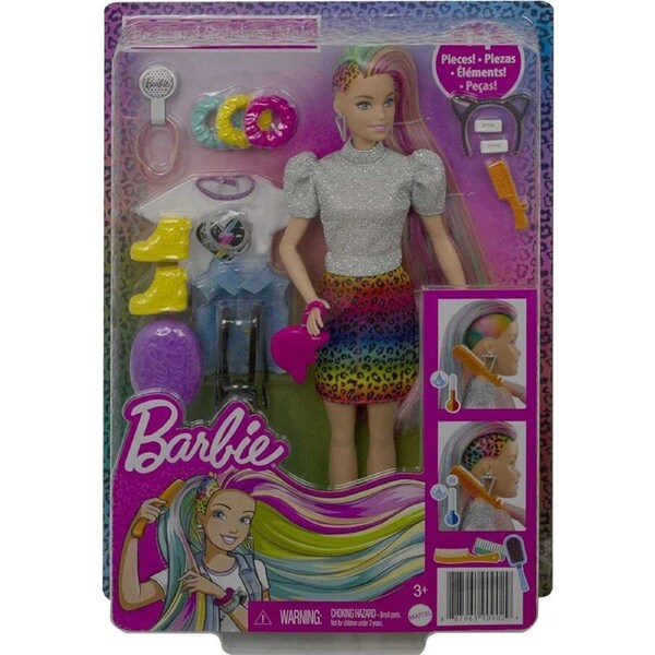 Barbie Leopard Rainbow Hair Doll