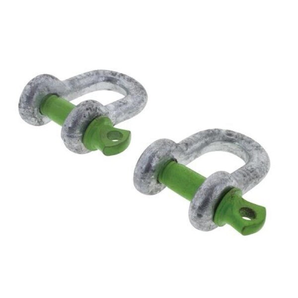 Hulk 4x4 Recovery D Shackle 2-Pack For Snatch Strap 6mm 500kg Galvanised HU2006
