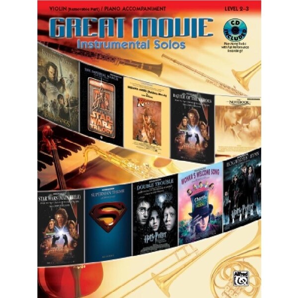 Great Movie Inst Solos Violin & Piano Book/CD
