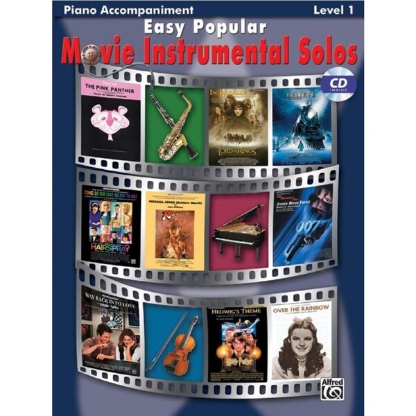 Easy Popular Movie Inst Solos Piano Accomp Book/CD