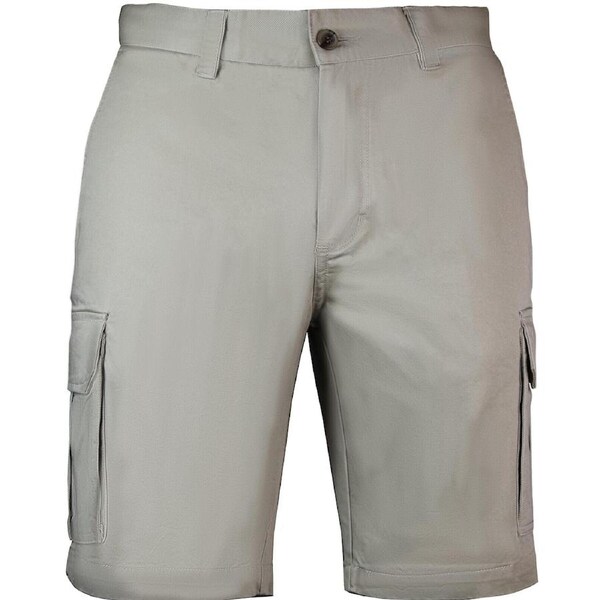 Mens Cargo Shorts 100% Cotton Casual Work Wear Half Pants Summer Army Military Fawn / 34 (87cm)