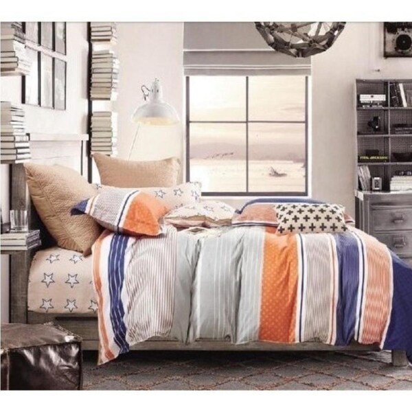 Moka Design 100% Cotton Quilt Cover Set 300TC Double