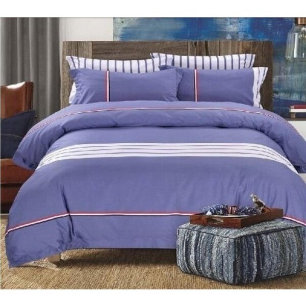 Puppy Blue Design 100% Cotton Quilt Cover Set 300TC Double