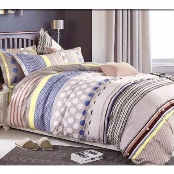 Adeline Design 100% Cotton Quilt Cover Set 300TC Double