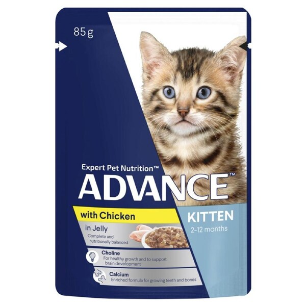 Advance Kitten 2-12 Months Wet Cat Food w/ Chicken in Jelly 12 x 85g