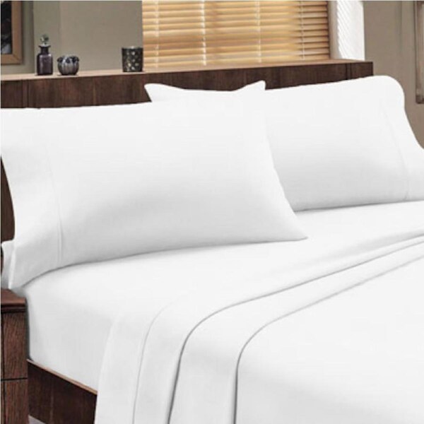 Egyptian Cotton Rich Sheet Set 1000TC in 10 Colours Double / Ocean