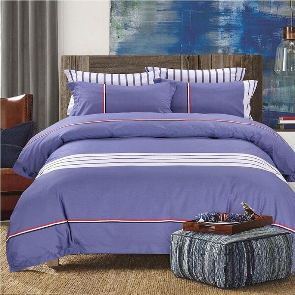 Puppy Blue Design Quilt Cover Set Queen