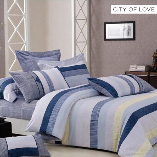 CITY OF LOVE Design Quilt Cover Set Double