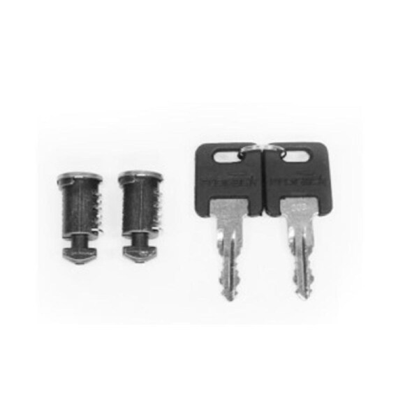 Whispbar Lockset Short 2 Barrels 2 Keys (fits ski holders) YSP014
