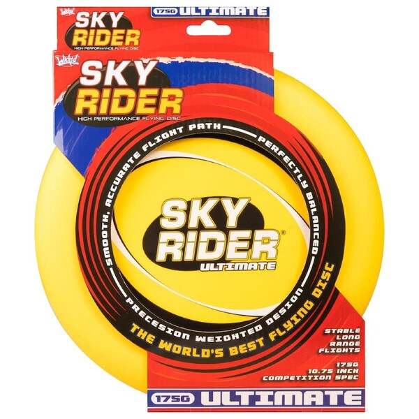 Wicked Sky Rider Ultimate Frisbee Flying Disc Beach Toy Fun Game YELLOW