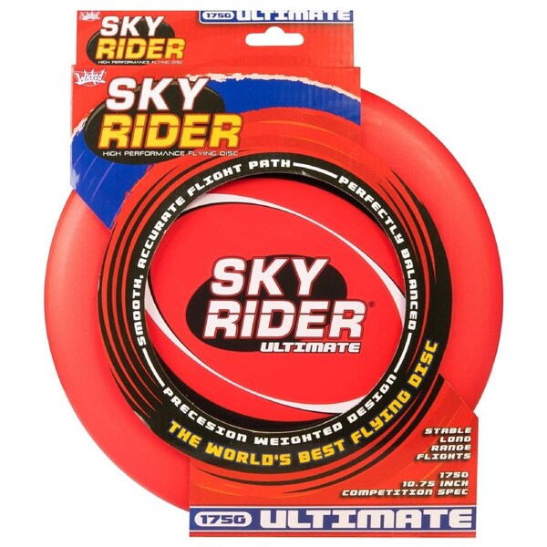 Wicked Sky Rider Ultimate Frisbee Flying Disc Beach Toy Fun Game RED