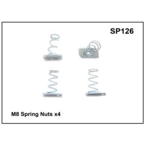 Prorack M8 Spring Nuts x 4 YSP126