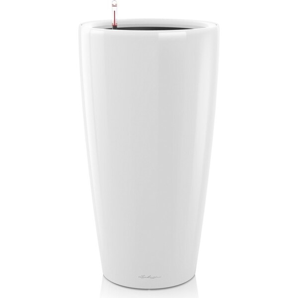 LECHUZA RONDO 32 PLANTER POT (High Gloss White)
