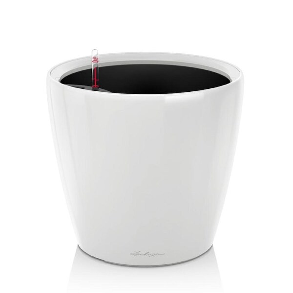 LECHUZA CLASSICO LS 43 PLANTER POT (HIGH GLOSS WHITE)