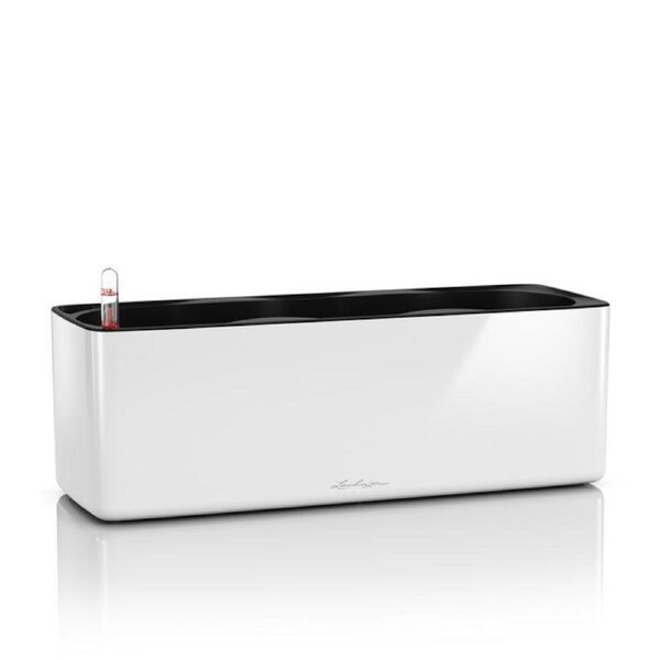 LECHUZA GLOSSY TRIPLE CUBE PLANTER (HIGH GLOSS WHITE)