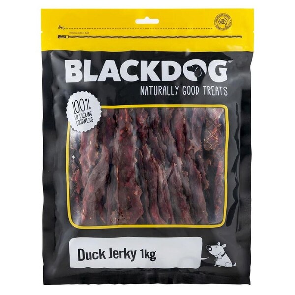Blackdog 1kg Naturally Good Pet/Dog Duck Jerky Healthy Treats/Food/Reward
