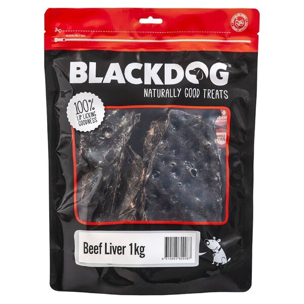 Blackdog 1kg Naturally Good Pet/Dog Beef Liver Healthy Treats/Food/Reward