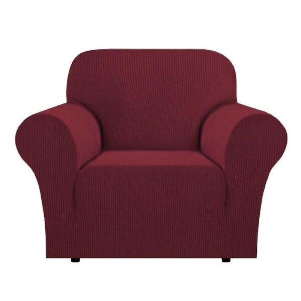 Super Stretch Couch Covers Sofa Covers Slip Covers Soft Thick 1/2/3/4 Seater Burgundy Red / Three Seater