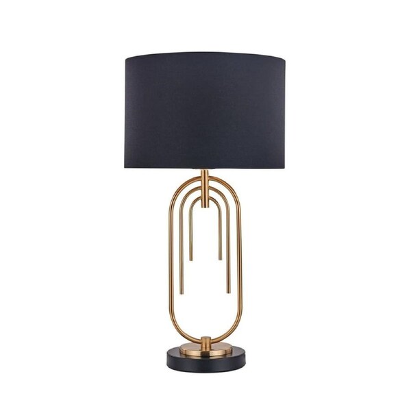 Flora Modern Elegant Table Lamp Desk Light - Black