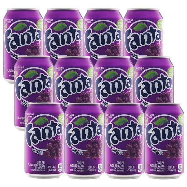 Usa Cans 355Ml Fanta Grape 12 Pack