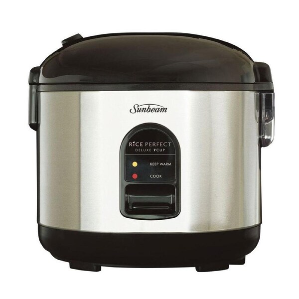 Sunbeam Perfect 7 Cup Deluxe Jar Electric Non Stick Rice Cook Steamer Cooker