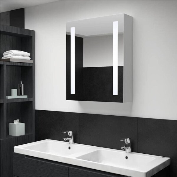 LED Bathroom Mirror Cabinet 50x13x70 cm vidaXL