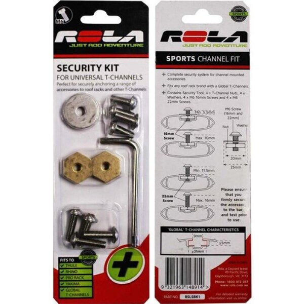 ROLA HARDWARE SET- SEC. FASTENER SET RSLSBK1