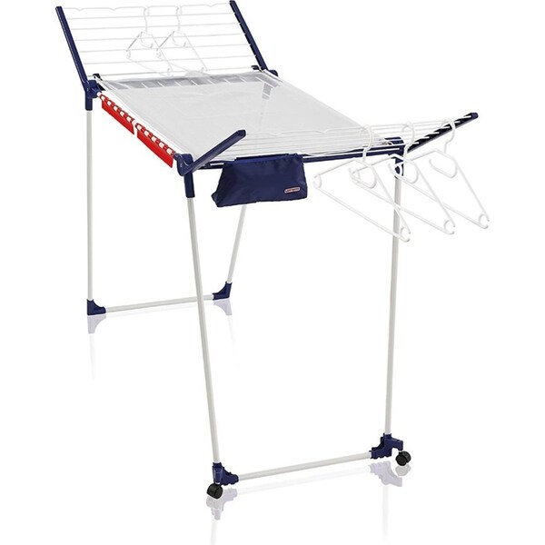 Leifheit Pegasus 200 Solid Deluxe Mobile 20M Clothes Airer - Foldable Indoor Outdoor