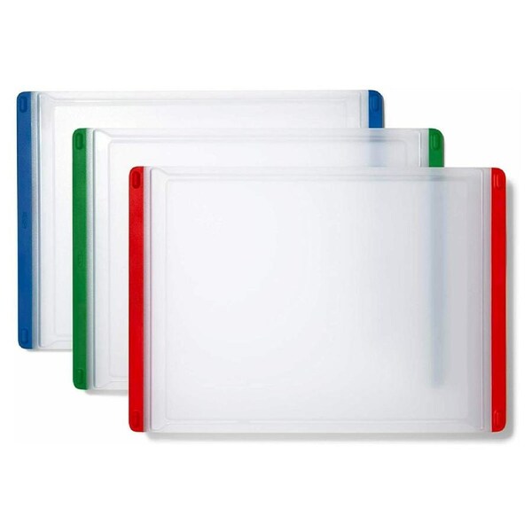 OXO Good Grips 3pc Cutting Board Set - Colour Coded Oder Resistant