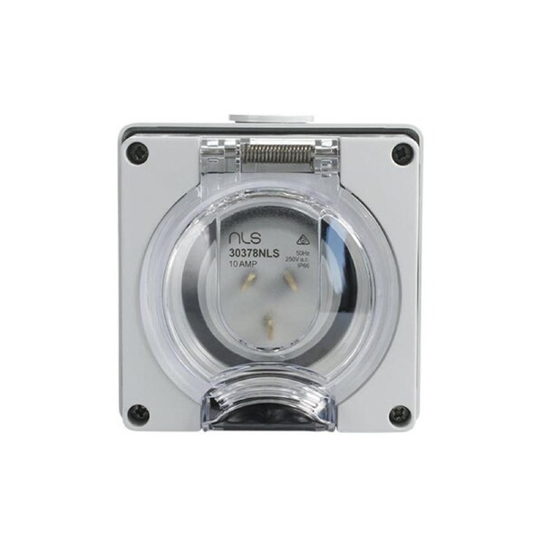 NLS 30378 - Appliance Inlet 3 Flat Pin 10Amp IP66 - API310