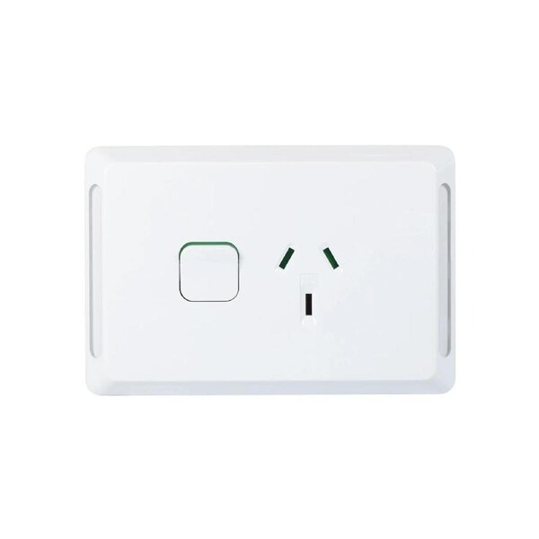 Clipsal Pro Series P3015-XW - Single Power Point GPO 10Amp 250v Extra Vivid White P3015XW
