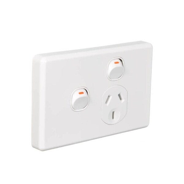 Clipsal Classic C2015X-WE - Single GPO With Extra Switch 10Amp White