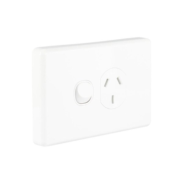 Clipsal Classic C2015-WE - 10 amp Single Power Point - White