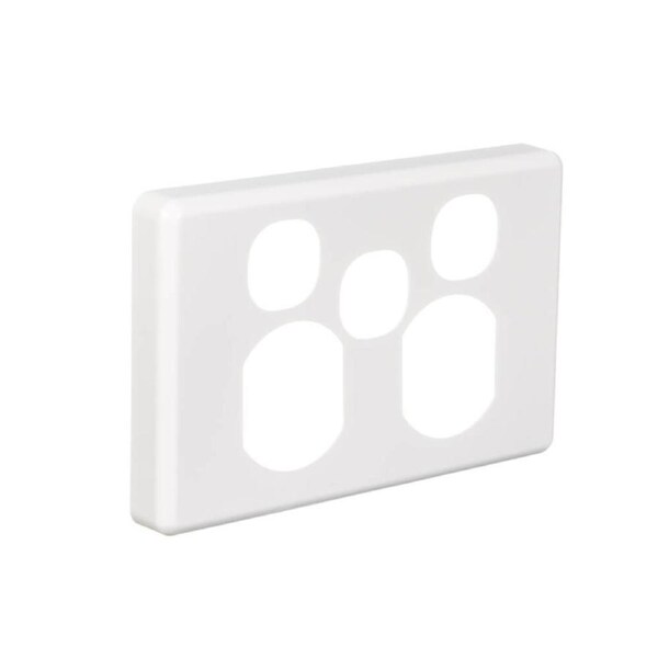 Clipsal C2025XC-WE - White Cover Suit Double power point with Extra Switch