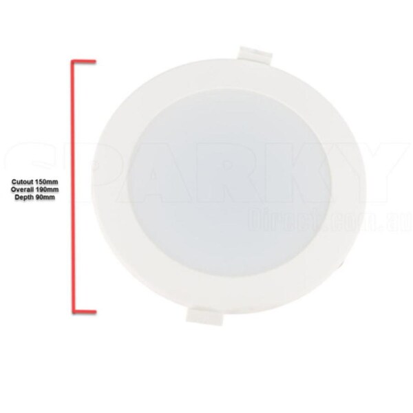 NLS 20405 - 20w Tri Colour LED Dimmable Downlight 1800-1900lm - 150mm Hole