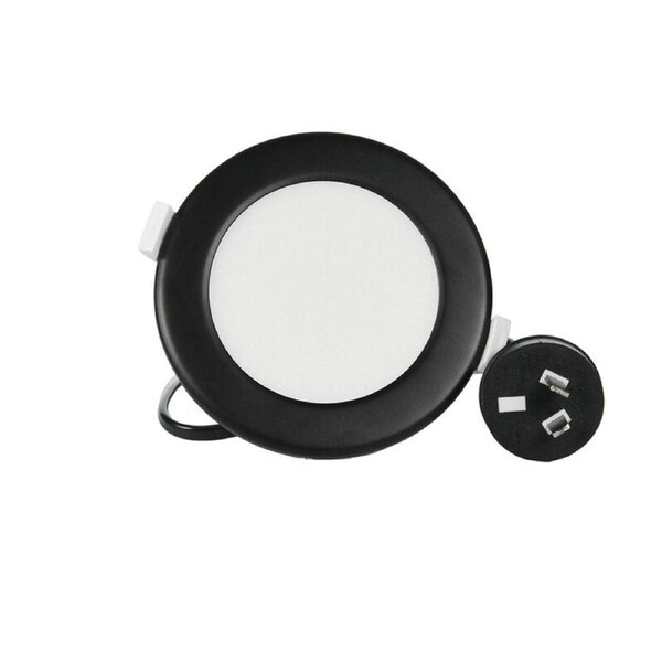 NLS 20111BLK - 10W Tri Colour LED Downlight Dimmable 950lm - Black Trim - 90MM Hole